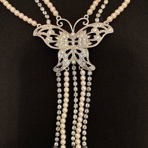 Butterfly Pearl Necklace
